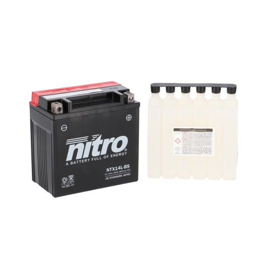 NITRO BATERIA NTX14L-BS AGM COM CARGA ACIDO NITRO BATERIA NTX14L-BS AGM COM CARGA ACIDO