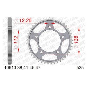 AFAM CREMALHEIRA AÇO 525 CB600F CBR650 CBR900 VT750 CMX1100 AFAM CREMALHEIRA AÇO 525 CB600F CBR650 CBR900 VT750 CMX1100