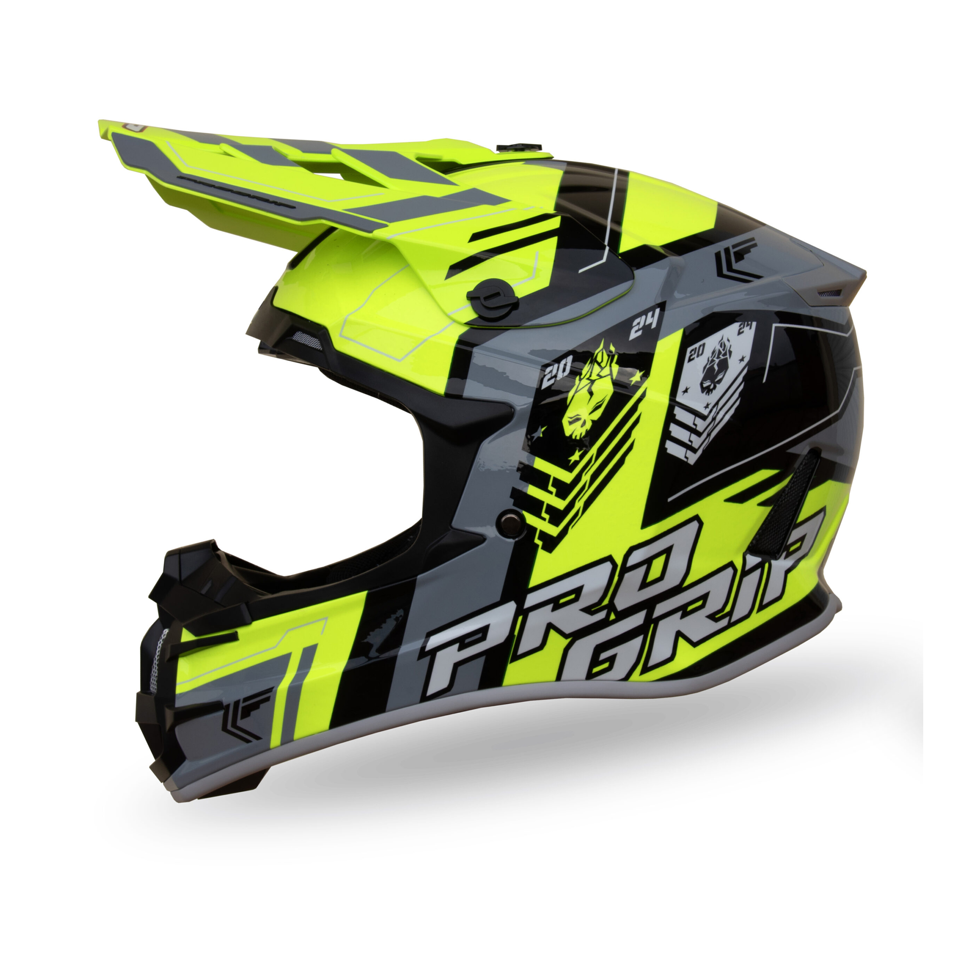 PROGRIP CAPACETE 3080 SPIRITS AMARELO FLUOR CINZA