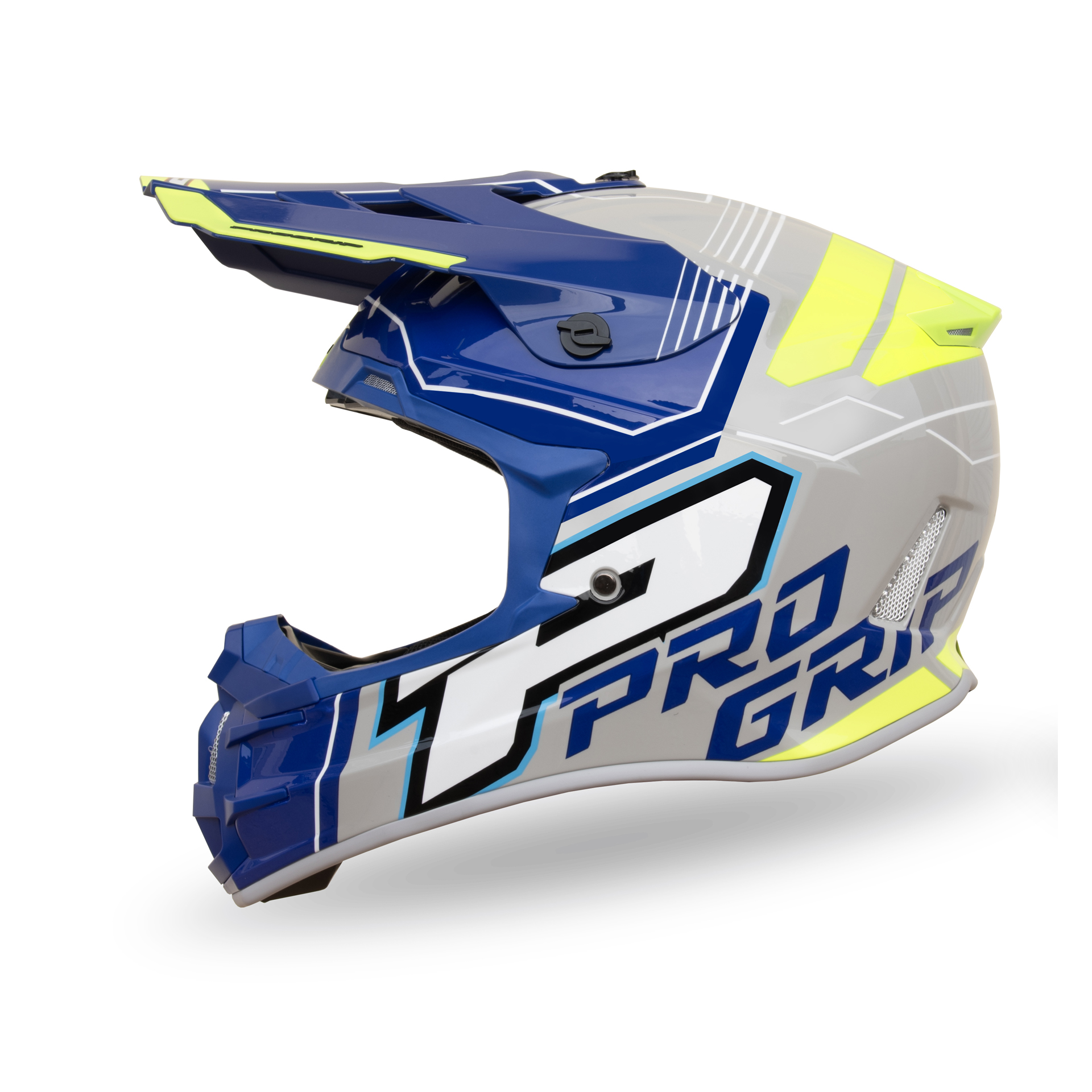 PROGRIP CAPACETE 3080 ADVENTURE CINZA AZUL AMARELO FLUOR