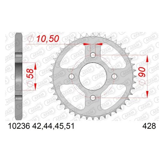 AFAM CREMALHEIRA A�O 428 CB 125 F 2015-20 CBR 125R 2012-16