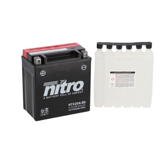 NITRO BATERIA NTX20A-BS AGM COM CARGA ACIDO