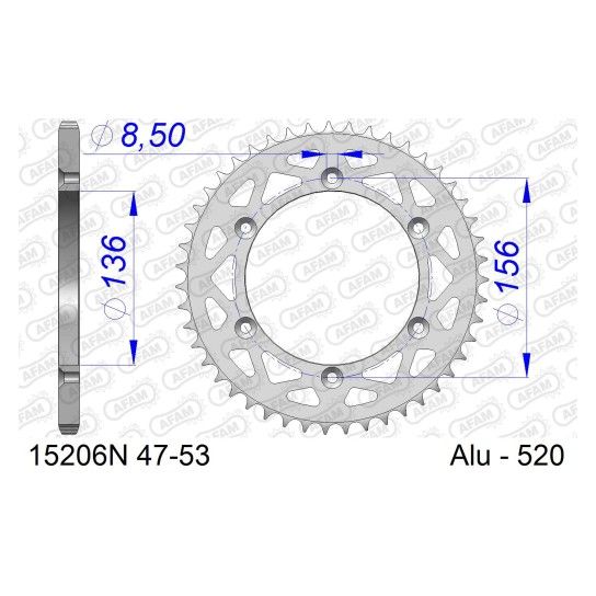 AFAM CREMALHEIRA ALUMINIO 520 BETA SHERCO GAS GAS HUSQVARNA AFAM CREMALHEIRA ALUMINIO 520 BETA SHERCO GAS GAS HUSQVARNA