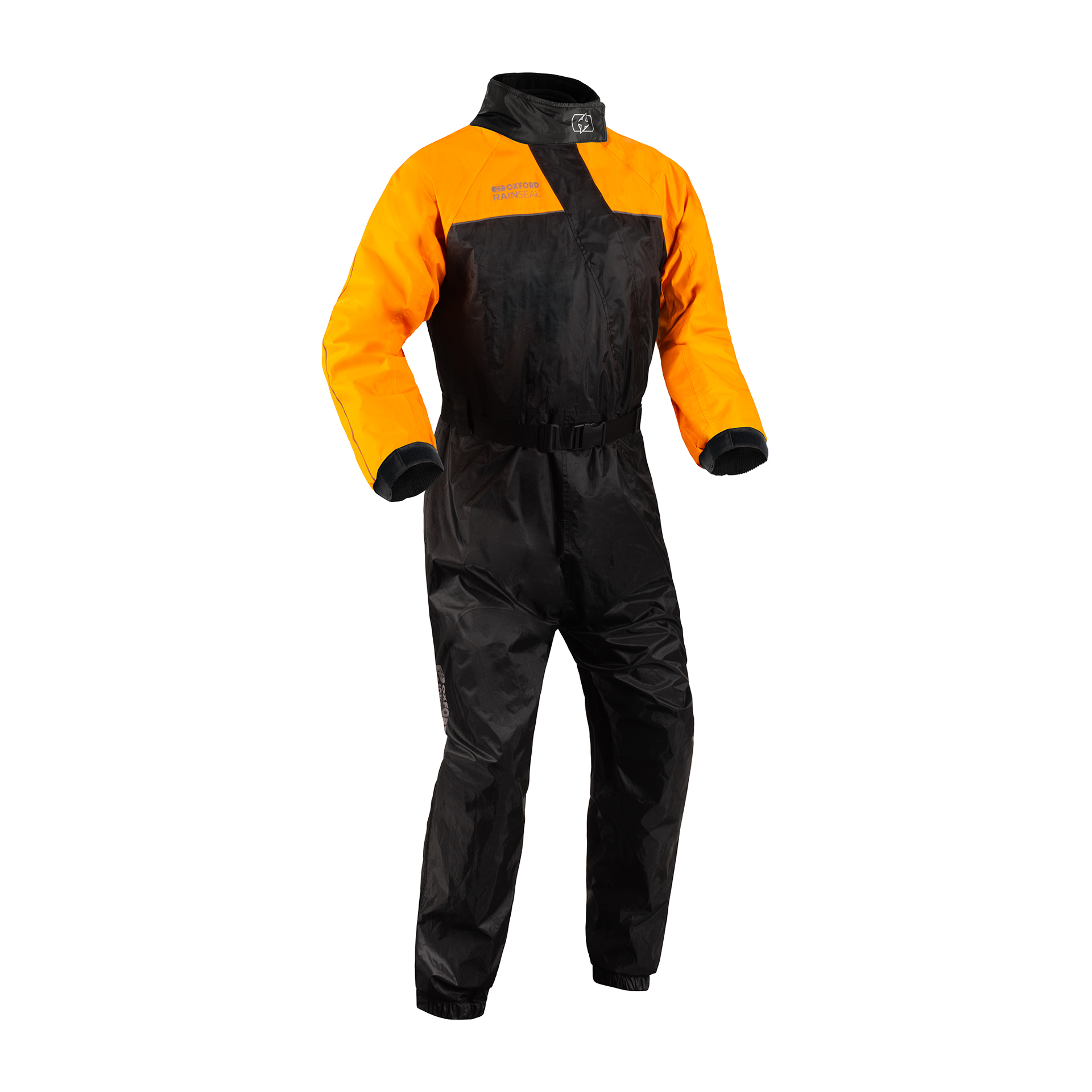 OXFORD FATO DE CHUVA PRETO/LARANJA
