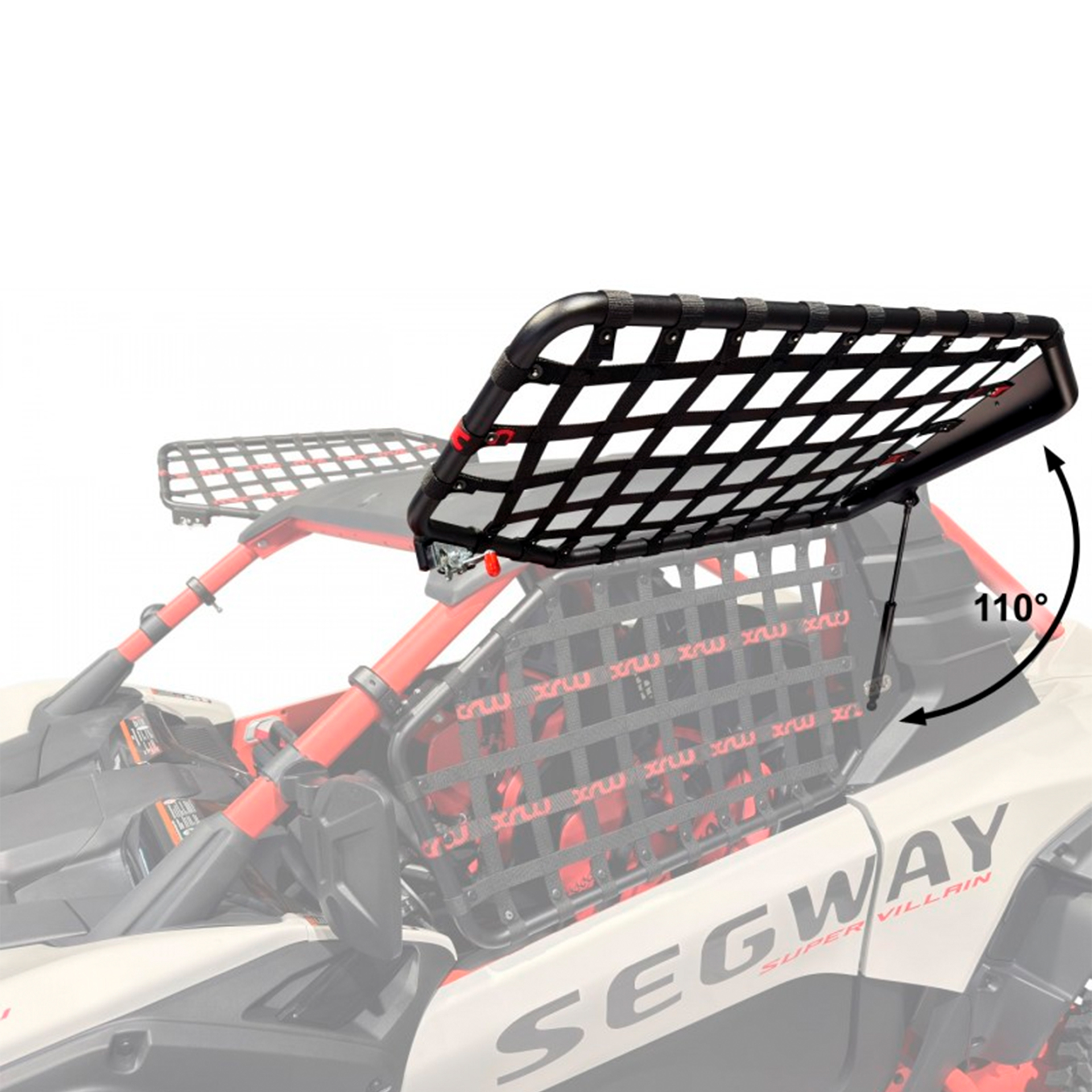 UPPER DOOR NETS OEM BLACK XRW RED - SUPER VILLAIN SX20