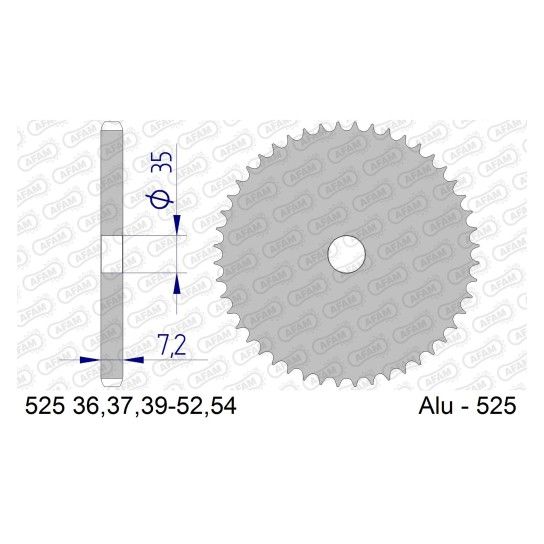 AFAM CREMALHEIRA ALUMINIO CHEIA 525-43