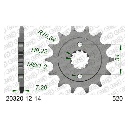 AFAM PINHAO 520 CBF250 2004-06 CBR250 300 2011-19 CRF250 300 AFAM PINHAO 520 CBF250 2004-06 CBR250 300 2011-19 CRF250 300