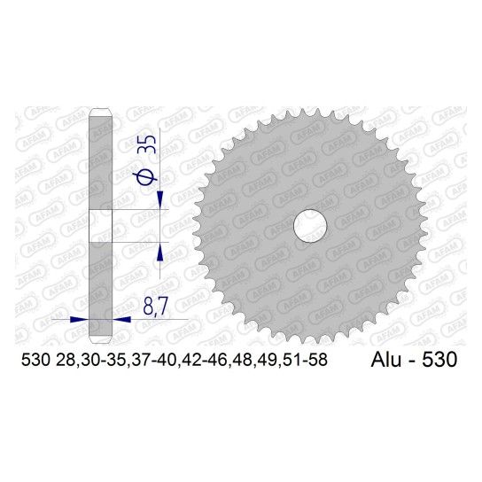 AFAM CREMALHEIRA ALUMINIO CHEIA 530-54 AFAM CREMALHEIRA ALUMINIO CHEIA 530-54