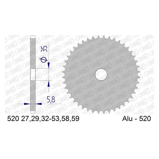 AFAM CREMALHEIRA ALUMINIO CHEIA 520-39 AFAM CREMALHEIRA ALUMINIO CHEIA 520-39