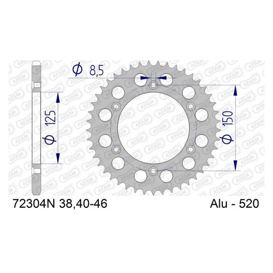 AFAM CREMALHEIRA ALUMINIO 520 GAS GAS HUSQVARNA KTM 2021-26